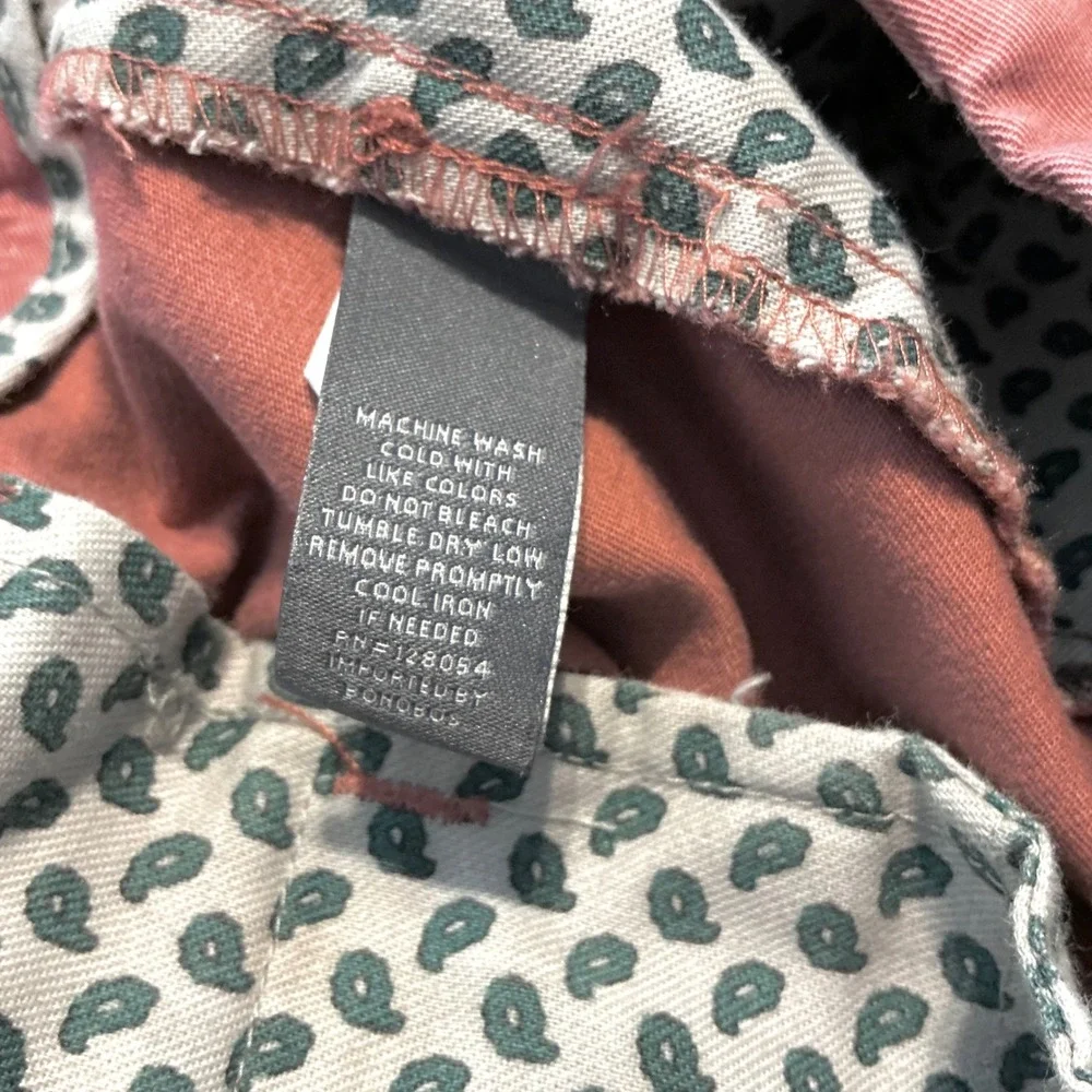 Bonobos Men's 34x34 Slim Fit Chinos Salmon Cotton Flat Front Pants‎